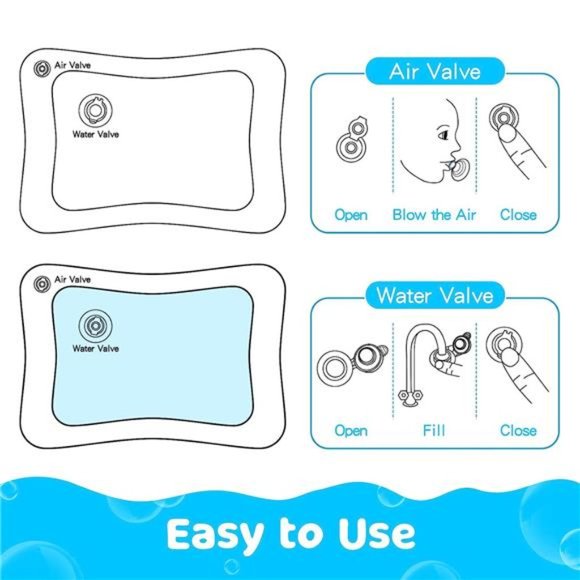 Tummy Time Water Mat 丨Water Play Mat for Babies Inflatable Tummy Time Water Mat - Picture 4 of 6
